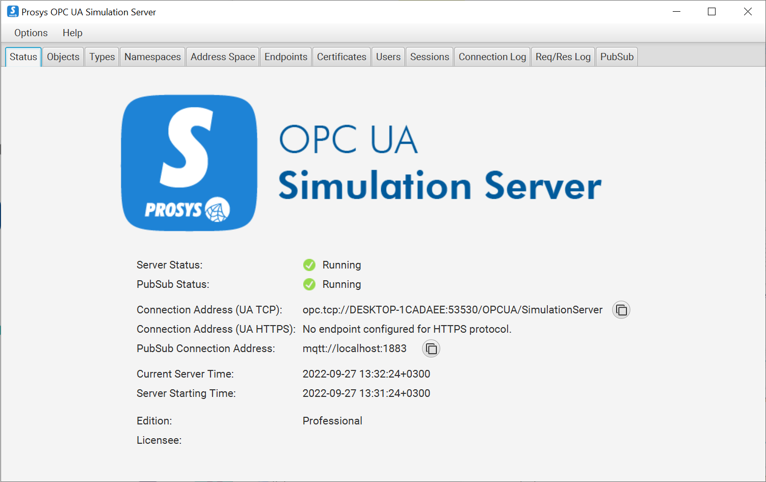 Prosys Opc Ua Simulation Server Prosys Opc 7208